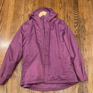 New under Armour coldgear infrared purple 2 Pc shell & jacket ski snow coat L